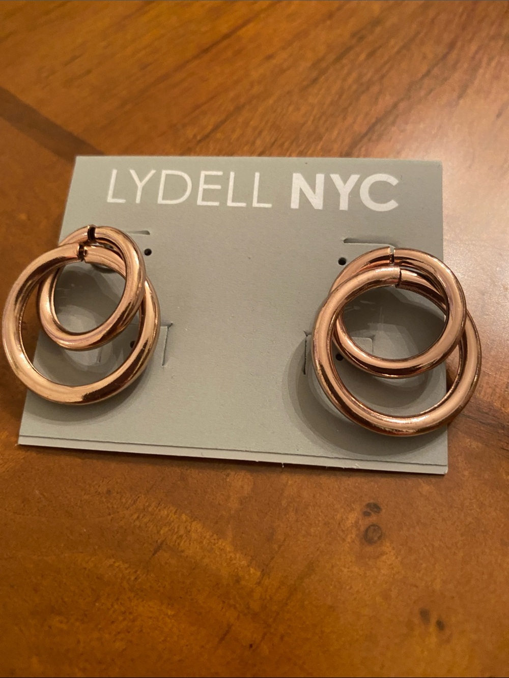 LYDELL NYC Rose Gold Double Hoop Earrings